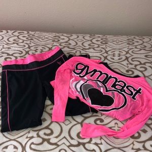 Justice long sleeve crop top with tank final price